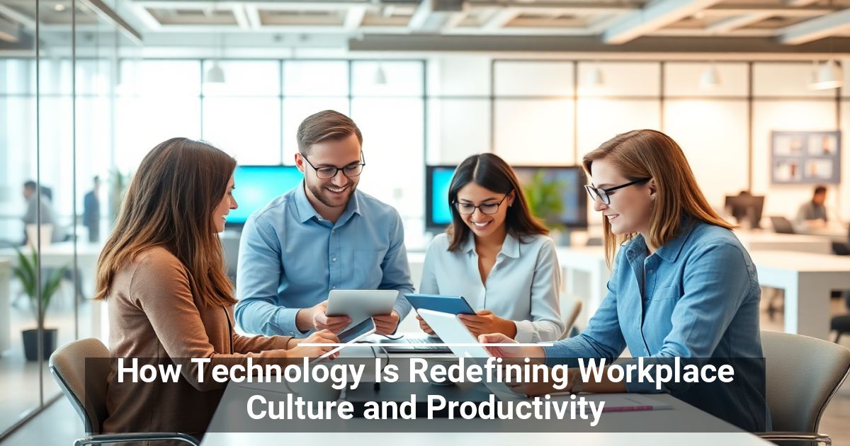 How Technology Is Redefining Workplace Culture and Productivity